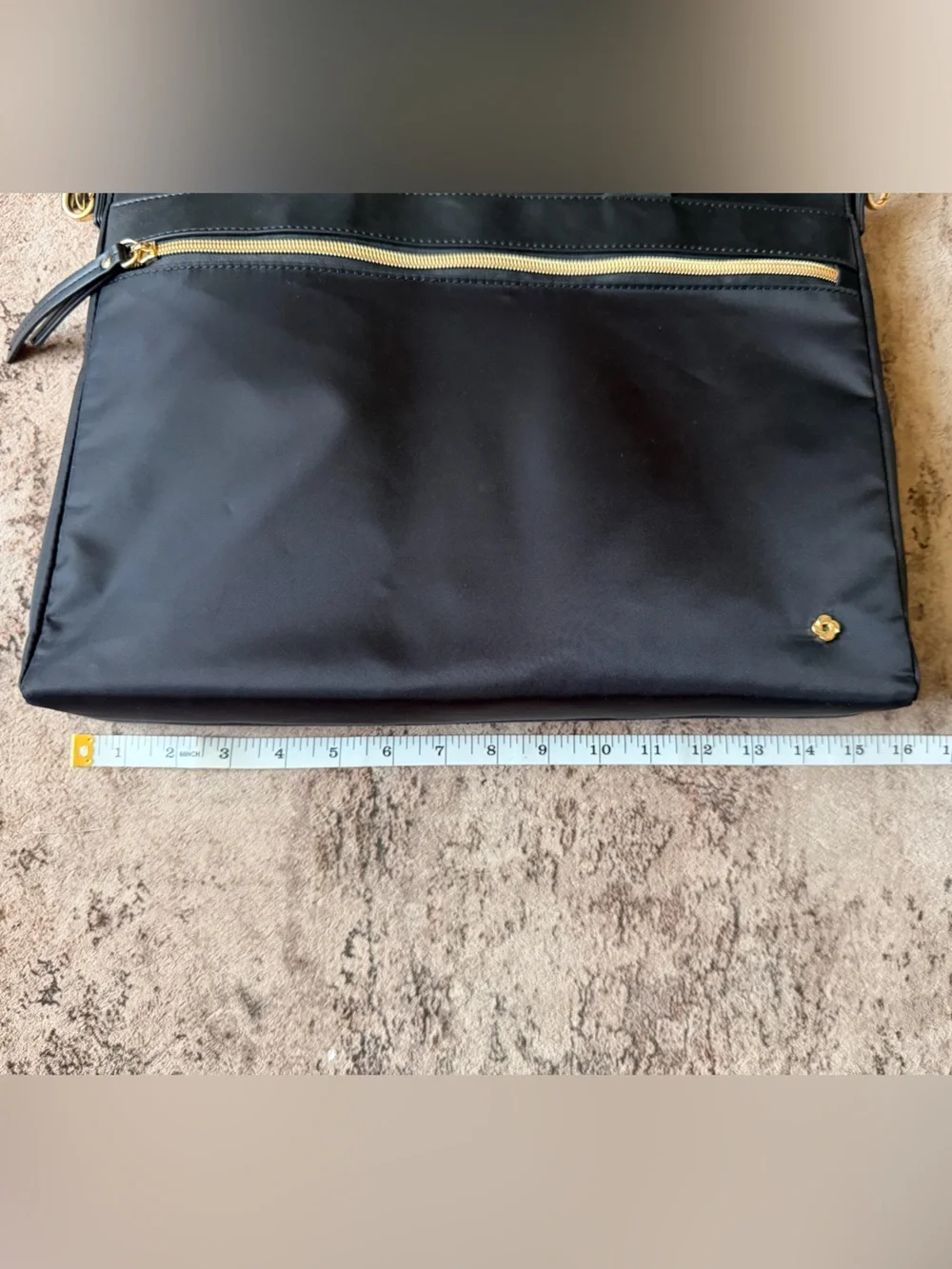 Samsonite Black Laptop Bag with Gold Hardware